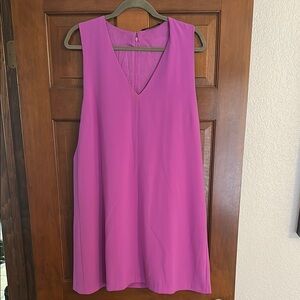 Vibrant Magenta Pink Sleeveless Mini Dress